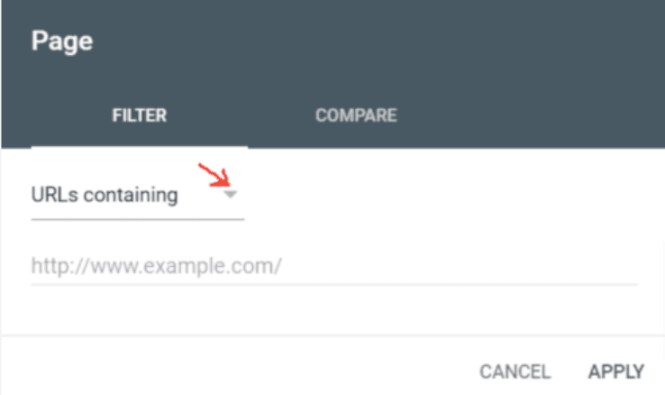 Google Search Console custom filter
