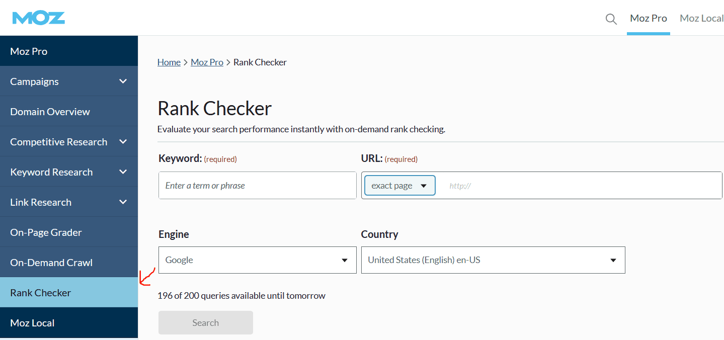 Moz Rank Checker