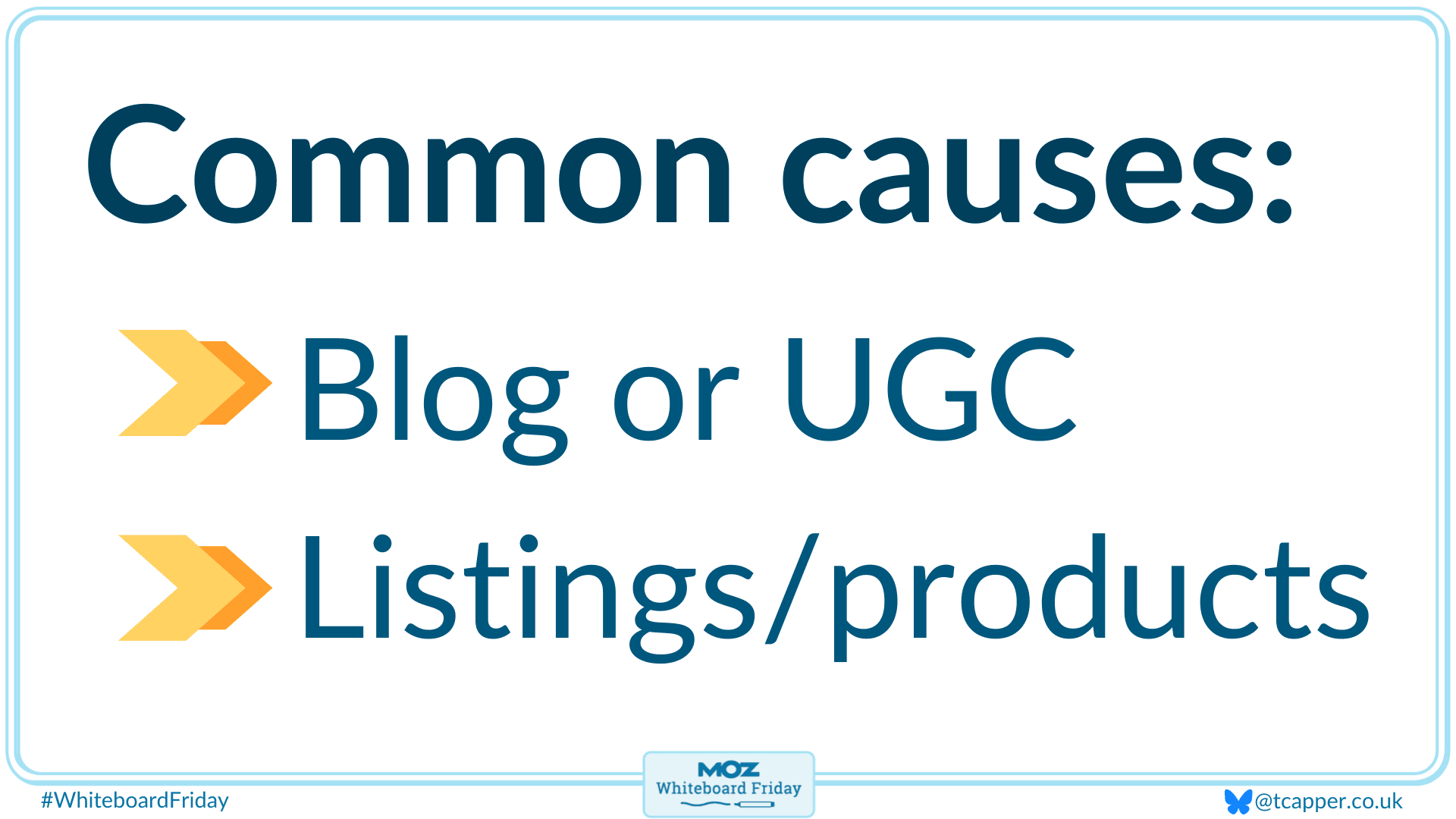 Blogs, UGC, and product pages can all cause index bloat.