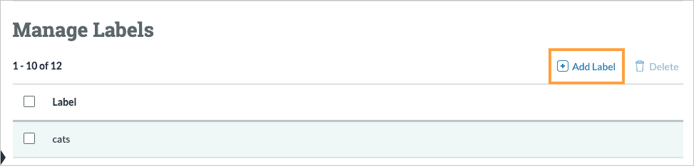 Within Campaign Settings start by clicking add label.