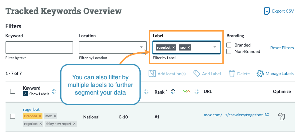 You can also add multiple label filters.