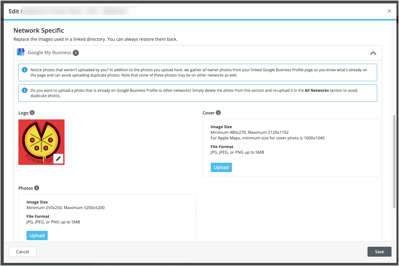 Screenshot of the Google Business Profile section of the image section.