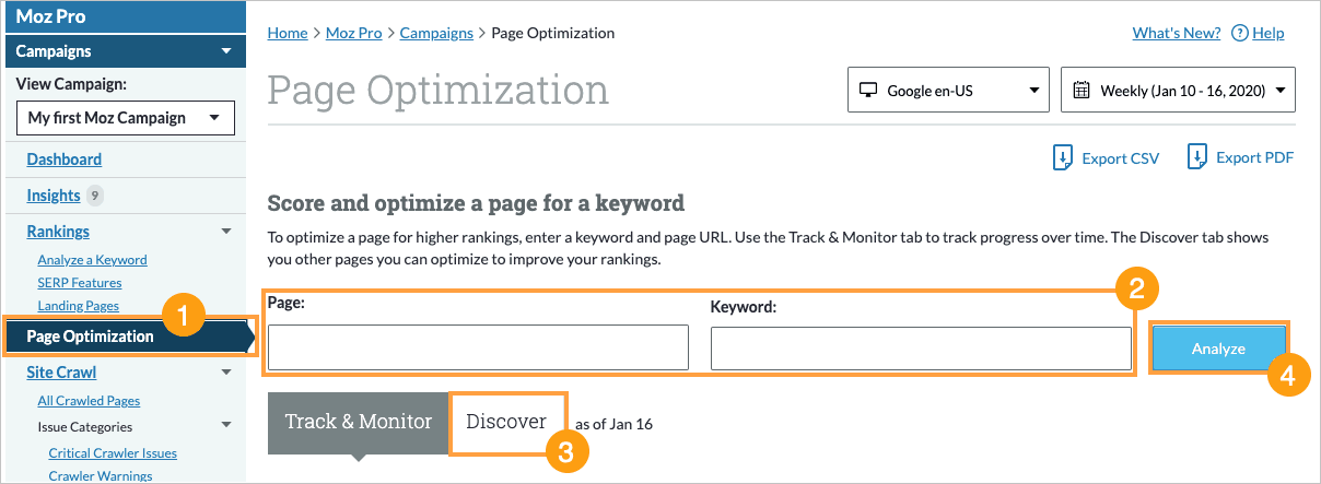 Use the boxes provided to enter your pairing and then click Analyze.