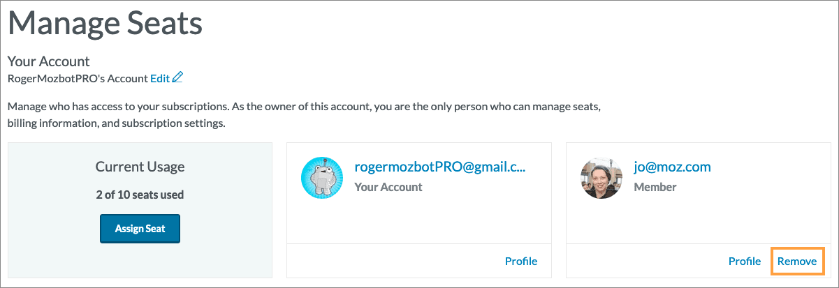 remove your access as a shared user