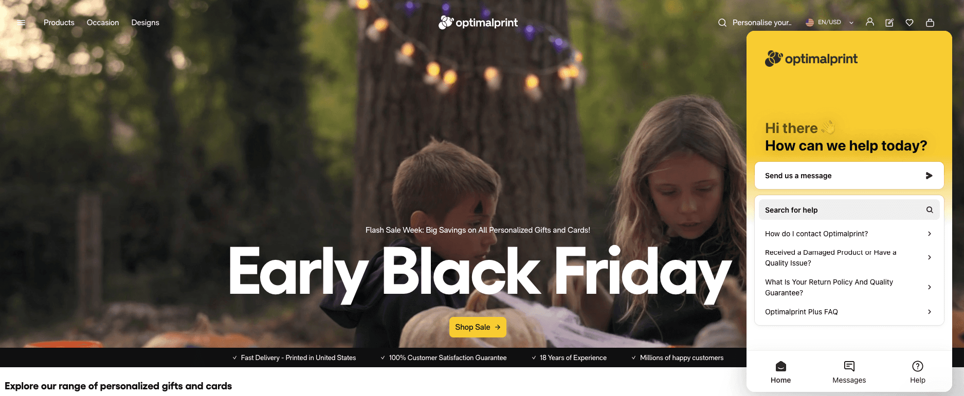 Screenshot showing Optimalprint using AI chatbots